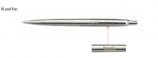 Parker 1501/8890933 Royal Jotter Stainless Steel CT kuličkové pero - včetně gravírování  + NÁHRADNÍ NÁPLŇ modrá M zdarma