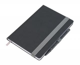 Poznámkový zápisník Slimpad A5 včetně kuličkového pera, černá