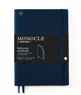 Zápisník Monocle by Leuchtturm1917 Paperback B5+, modrý tečkovaný