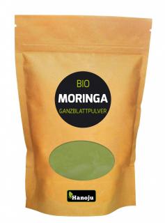 Moringa BIO prášek z celých listů 250g | HANOJU (Moringa oleifera - Zelený diamant, Strom života, Zázračný strom)