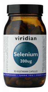 Viridian Selenium 200µg 90 kapslí (selen v chelátové formě - biologicky nejvíce využitelnou formu L-seleno-methionin)
