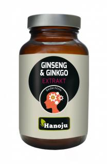 Ženšen extrakt 300mg + Ginkgo extrakt 200mg, 90 Vkaps | Hanoju (výtažky z Panax ginseng + Ginkgo biloba)