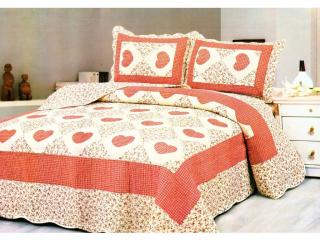 Bytovyshop Přehoz na postel  Srdičko červená 230x250