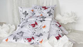 Xpose bavlna povlečení na 2 postele - Karolína šedá 140x200 70x90