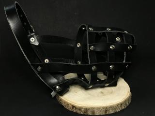 Palkar kožený náhubek pro psy vel. 5 36 cm x 10 cm černá (Palkar kožený náhubek pro psy vel. 5 36 cm x 10 cm černá)