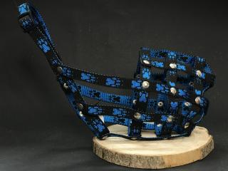 Palkar nylonový náhubek pro psy vel. 4 30 cm x 11 cm černo-modrá (Palkar nylonový náhubek pro psy vel. 4 30 cm x 11 cm černo-modrá)