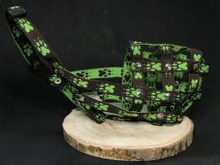 Palkar nylonový náhubek pro psy vel. 4 30 cm x 11 cm černo-zelená (Palkar nylonový náhubek pro psy vel. 4 30 cm x 11 cm černo-zelená)