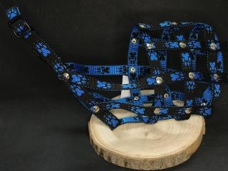 Palkar nylonový náhubek pro psy vel. 5 33 cm x 11,5 cm černo-modrá (Palkar nylonový náhubek pro psy vel. 5 33 cm x 11,5 cm černo-modrá)