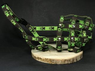 Palkar nylonový náhubek pro psy vel. 5 33 cm x 11,5 cm černo-zelená (Palkar nylonový náhubek pro psy vel. 5 33 cm x 11,5 cm černo-zelená)