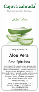 Aloe Vera & Řasa Spirulina - zelený ochucený čaj zelený čaj 1000g