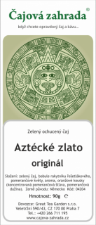 Aztécké zlato - zelený ochucený čaj zelený čaj 1000g
