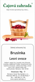 Brusinka & Lesní ovoce - zelený ochucený čaj zelený čaj 1000g