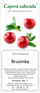 Brusinkový čaj - černý ochucený čaj černý čaj 90g