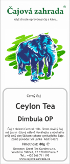 Ceylon Dimbula OP 80g - černý čaj