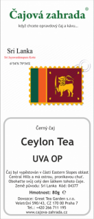 Ceylon UVA OP 80g - černý čaj