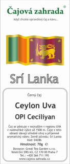 Ceylon Uva OPI Ceciliyan - černý čaj černý čaj 1000g