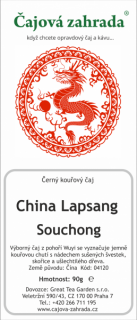 China Lapsang Souchong - černý čaj černý čaj 500g
