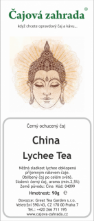 China Lychee Tea - černý ochucený čaj černý čaj 500g