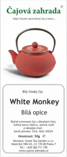 China White Monkey - bílý čaj bílý čaj 1000g