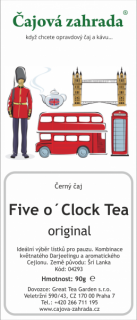 Five o´Clock Tea - Čaj o páté - černý čaj černý čaj 1000g