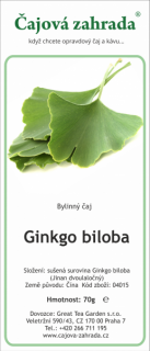 Ginkgo biloba - bylinný čaj