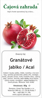 Granátové jablko & Acai - ovocný čaj ovocný čaj 1000g