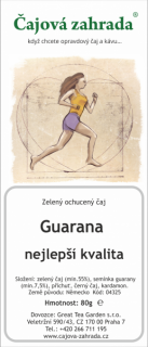 Guarana - zelený ochucený čaj zelený čaj 500g