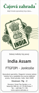India Assam FTGFOPI Joonktollee - zelený čaj zelený čaj 1000g