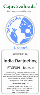 India Darjeeling FTGFOPI Balasun - černý čaj černý čaj 1000g