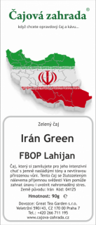 Irán Green Lahijan FBOP - zelený čaj zelený čaj 500g