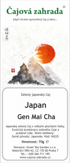 Japan Gen Mai Cha - zelený čaj zelený čaj 1000g