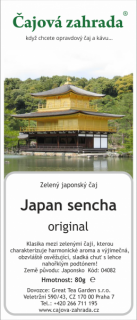 Japan Sencha - zelený čaj zelený čaj 80g