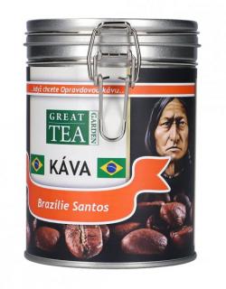 Káva Brazílie Santos v dóze zrnková 200g