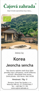 Korea Jeoncha Sencha - zelený čaj zelený čaj 1000g