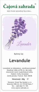 Levandulový čaj - bylinný čaj