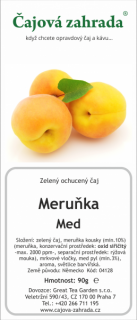 Meruňka & Med - zelený ochucený čaj zelený čaj 1000g