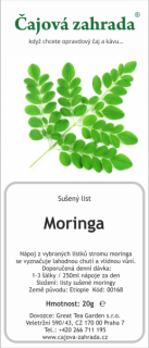 Moringa listy - bylinný čaj