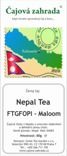 Nepál FTGFOPI Maloom - černý čaj černý čaj 1000g