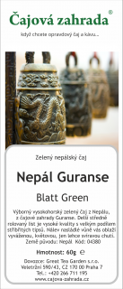 Nepál Guranse Blatt Green - zelený čaj zelený čaj 1000g
