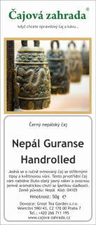 Nepál Guranse Handrolled - černý čaj černý čaj 500g