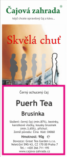 Puerh Tea Brusinka - černý ochucený čaj černý čaj 90g