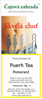 Puerh Tea Pomeranč - černý ochucený čaj černý čaj 90g