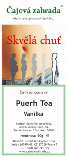 Puerh Tea Vanilka - černý ochucený čaj černý čaj 1000g