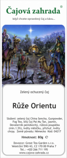 Růže Orientu - zelený ochucený čaj zelený čaj 80g