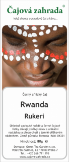 Rwanda Rukeri - černý čaj černý čaj 500g
