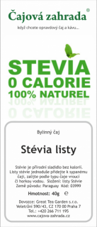 Stévia listy - bylinný čaj