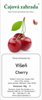 Višeň - černý ochucený čaj černý čaj 1000g