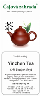 Yinzhen Tea - žlutý čaj žlutý čaj 1000g