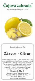 Zázvor & Citron - zelený ochucený čaj zelený čaj 1000g