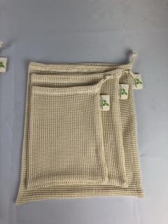 Bavlněné pytlíky síťované - sada 3ks (100% bavlna )
